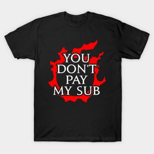 You don't pay my sub - Funny gift idea for FF14 MMORPG fan T-Shirt